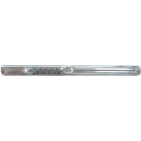 Трубка для курения стеклянная с пружинкой прямая 8 мм