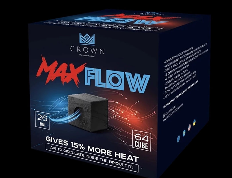 Уголь кокосовый Crown Maxflow 64 куб (26 мм)