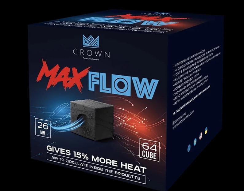 Уголь кокосовый Crown 64 куб (26мм)
